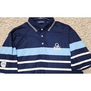 POLO Golf Ralph Lauren Striped Shirt Men's L 2017 PGA Championship Quail Hollow*